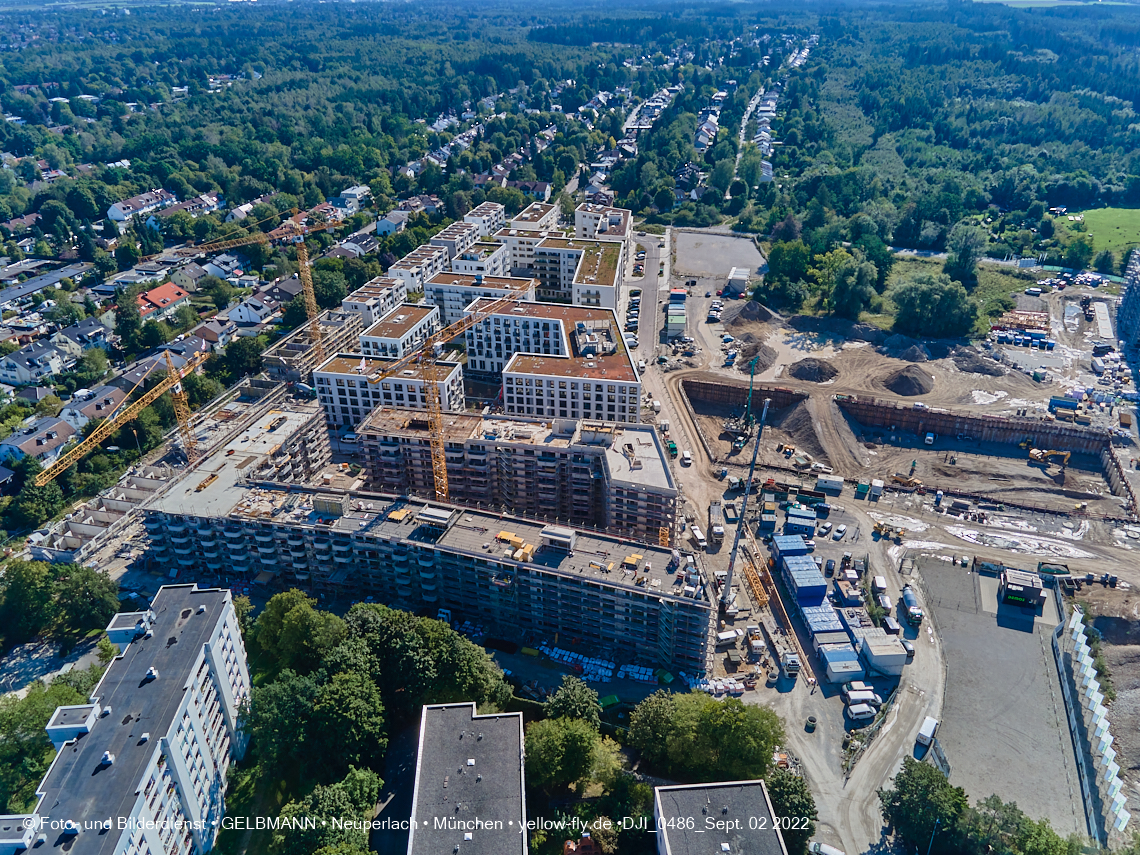 02.09.2022 - Baustelle Alexisquartier und Pandion Verde in Neuperlach